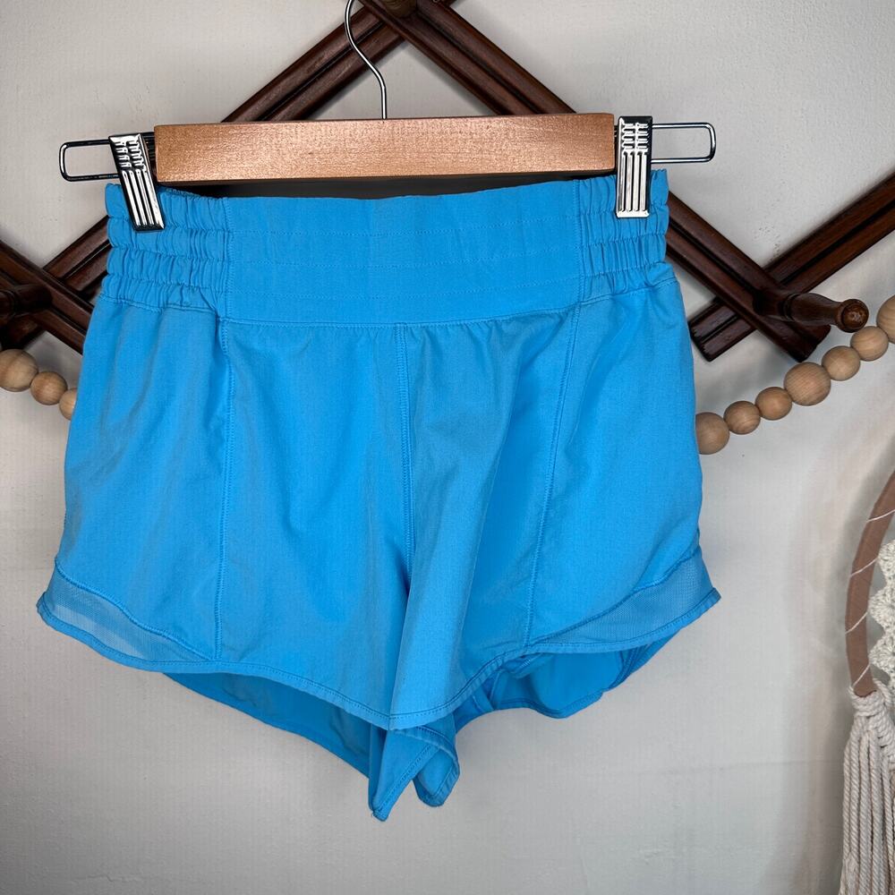Lululemon Hotty Hot Poolside Blue Athletic Shorts